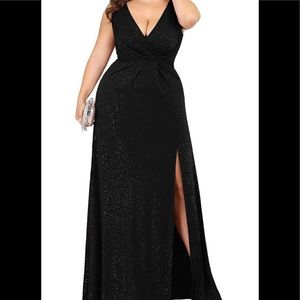 NWT and still in original packaging.  Floor length gown. Sparkly black.